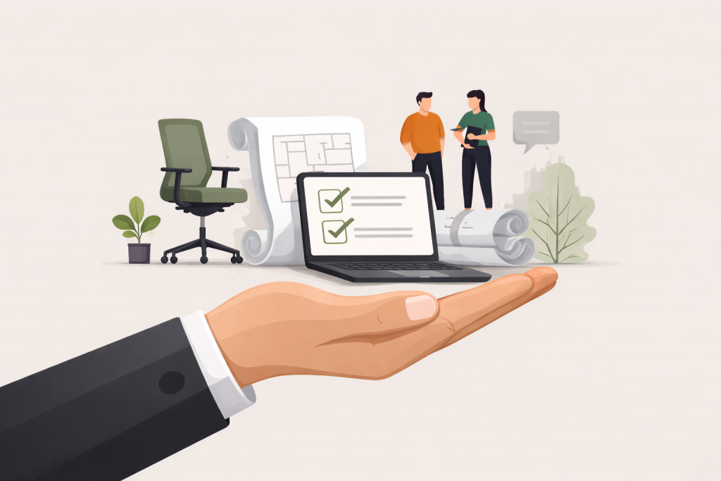 Herrmann und Partner: Büro-Interior aus einer Hand